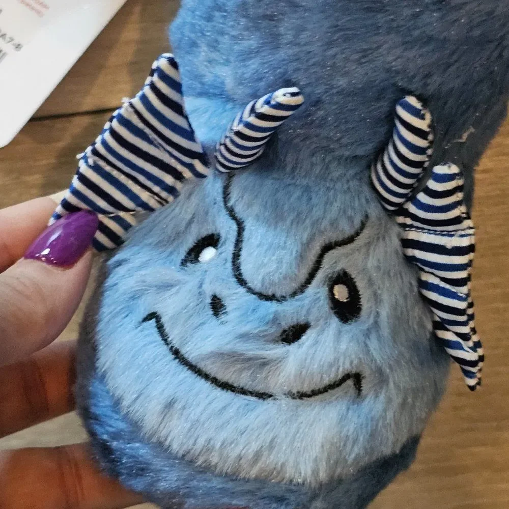 Totes Unisex Toddlers Cute Animal Design Soft Slip Resistant Slippers Blue 7-8